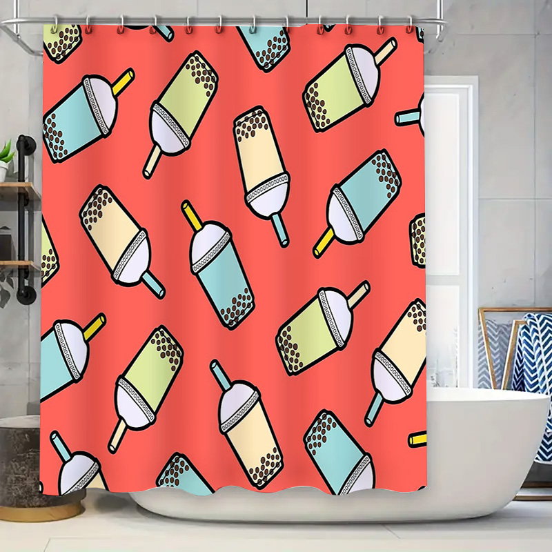 Home Decor Design Ideas - Unique Bubble Tea Shower Curtain Cute