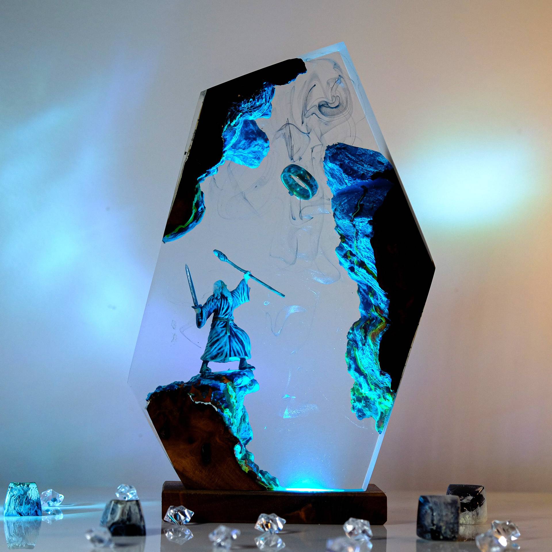 Home Decor Halloween - Movie Scence Figure Table Resin Lamp