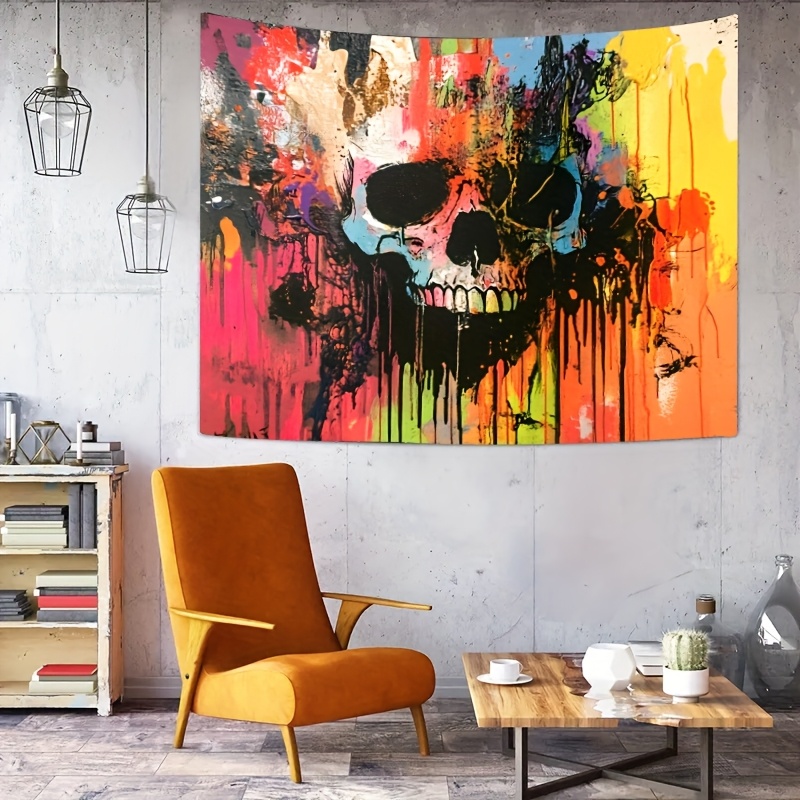 Home Decor Express - Handwoven Abstract Art Tapestry Featuring Bold