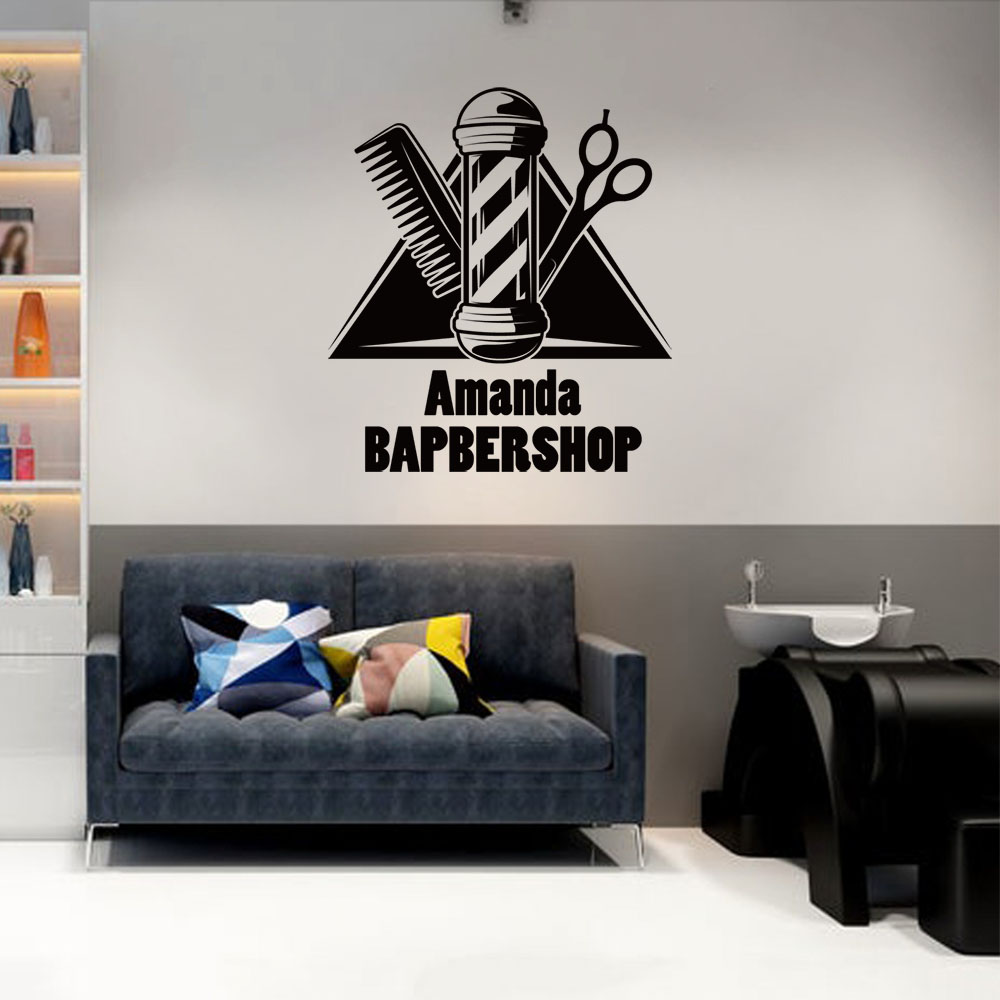 Home Decor Sticker - 1PC Hot Sale Barbershop Personalized Text