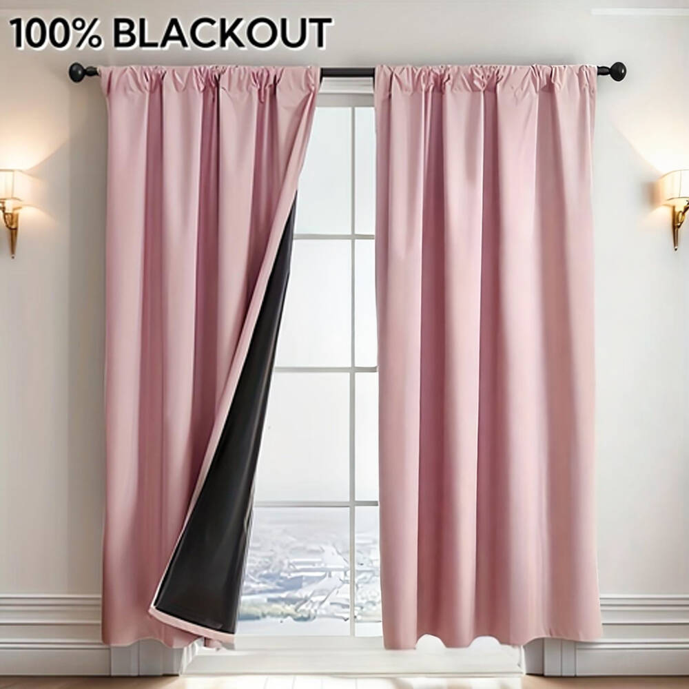 1pc 100% Blackout Curtain with - Home Decor Wall Panels 评论和价格