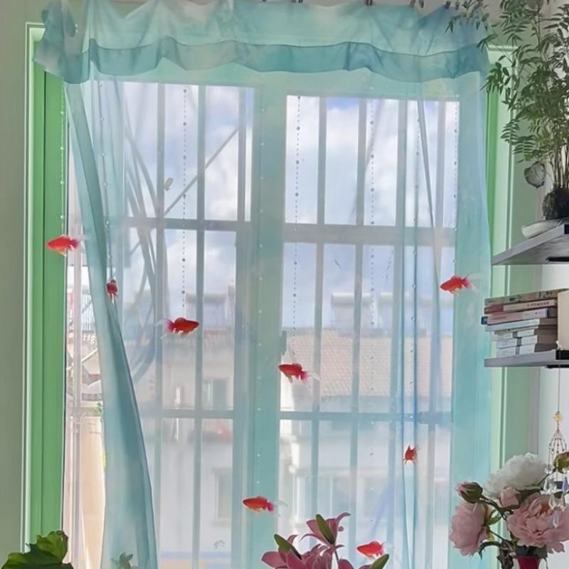 Light Blue Solid Sheer Voile W - Home Decor Wall Panels 评论和价格