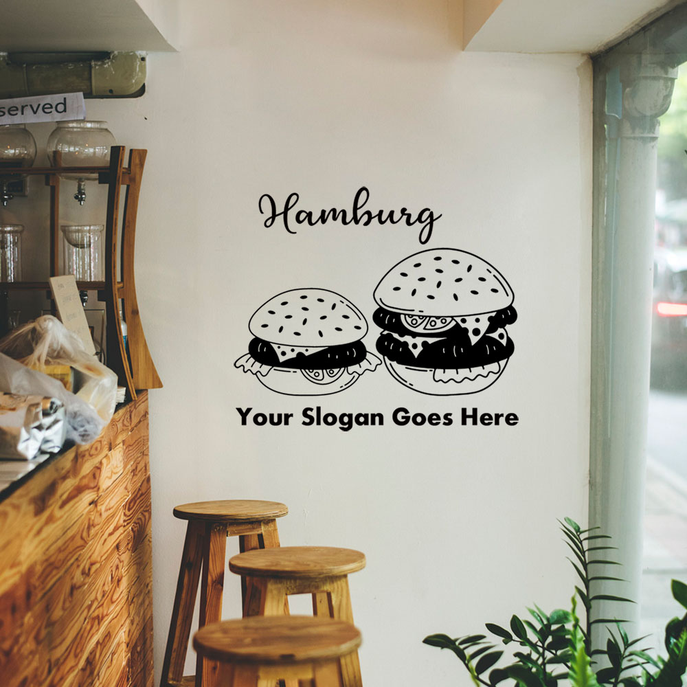 1PC Cool Hamburger Customized  - Home Decor Sticker 评论和价格