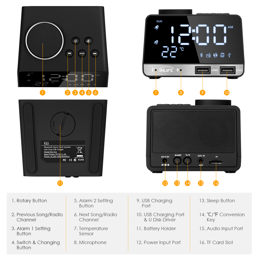 2026 Hot K11 Bluetooth-compati - Home Decor Range 评论和价格