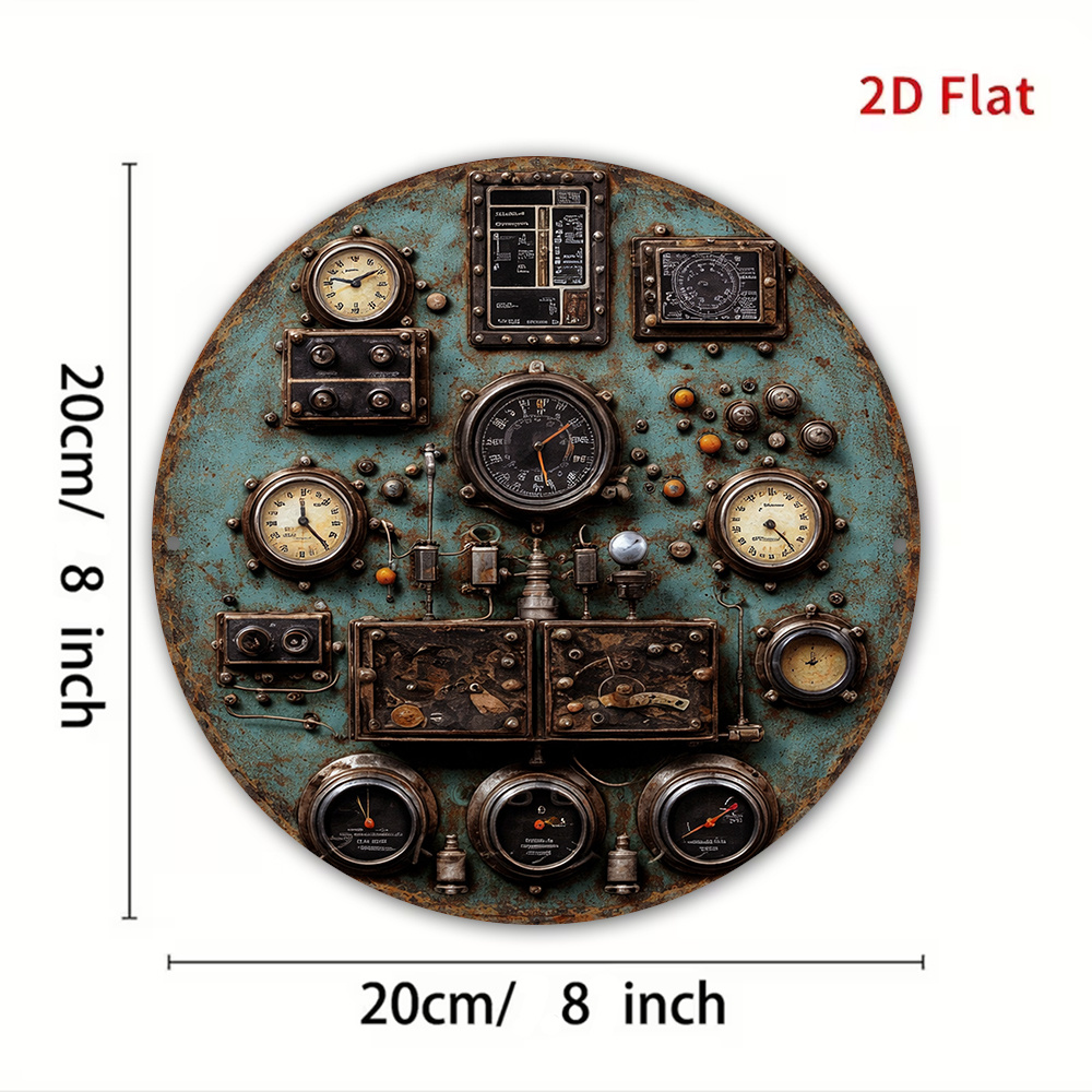 2D Flat Retro Dashboard Round  - Home Decor Wall Panels 评论和价格
