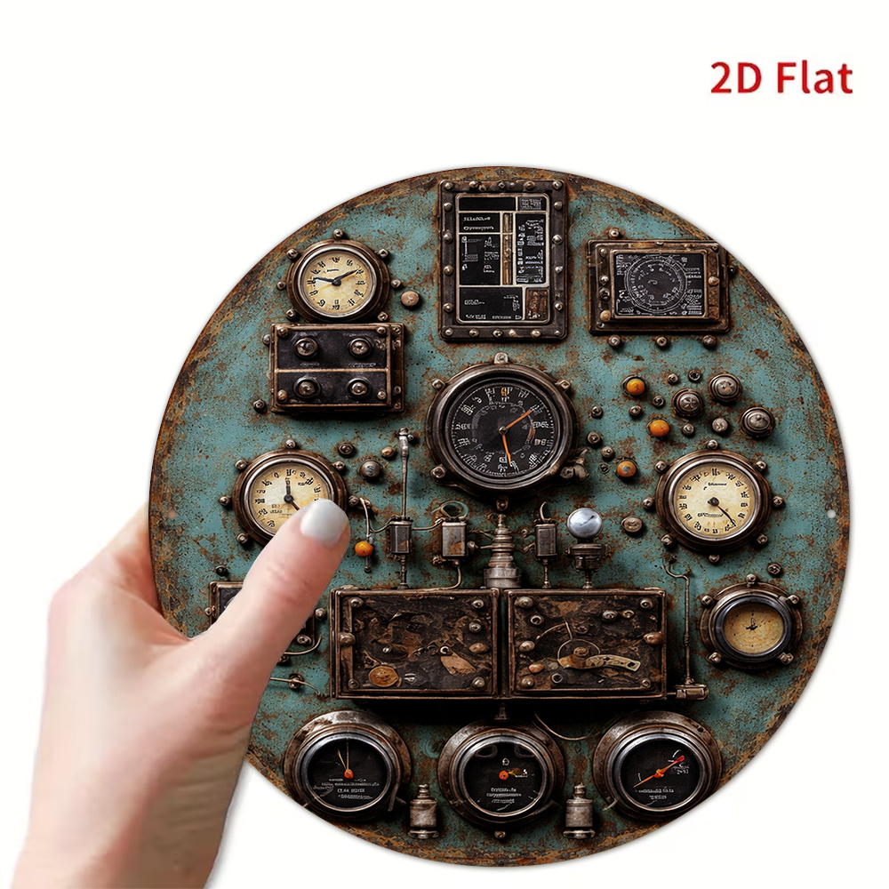2D Flat Retro Dashboard Round  - Home Decor Wall Panels 评论和价格
