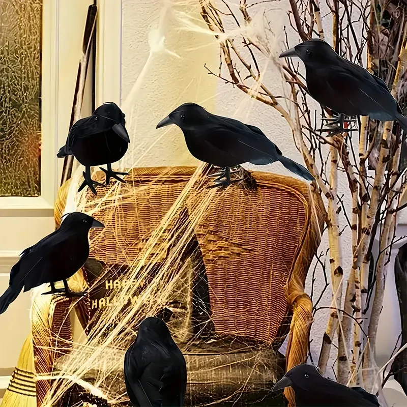 1PC Black Crow Halloween Decor - Home Decor Halloween 评论和价格