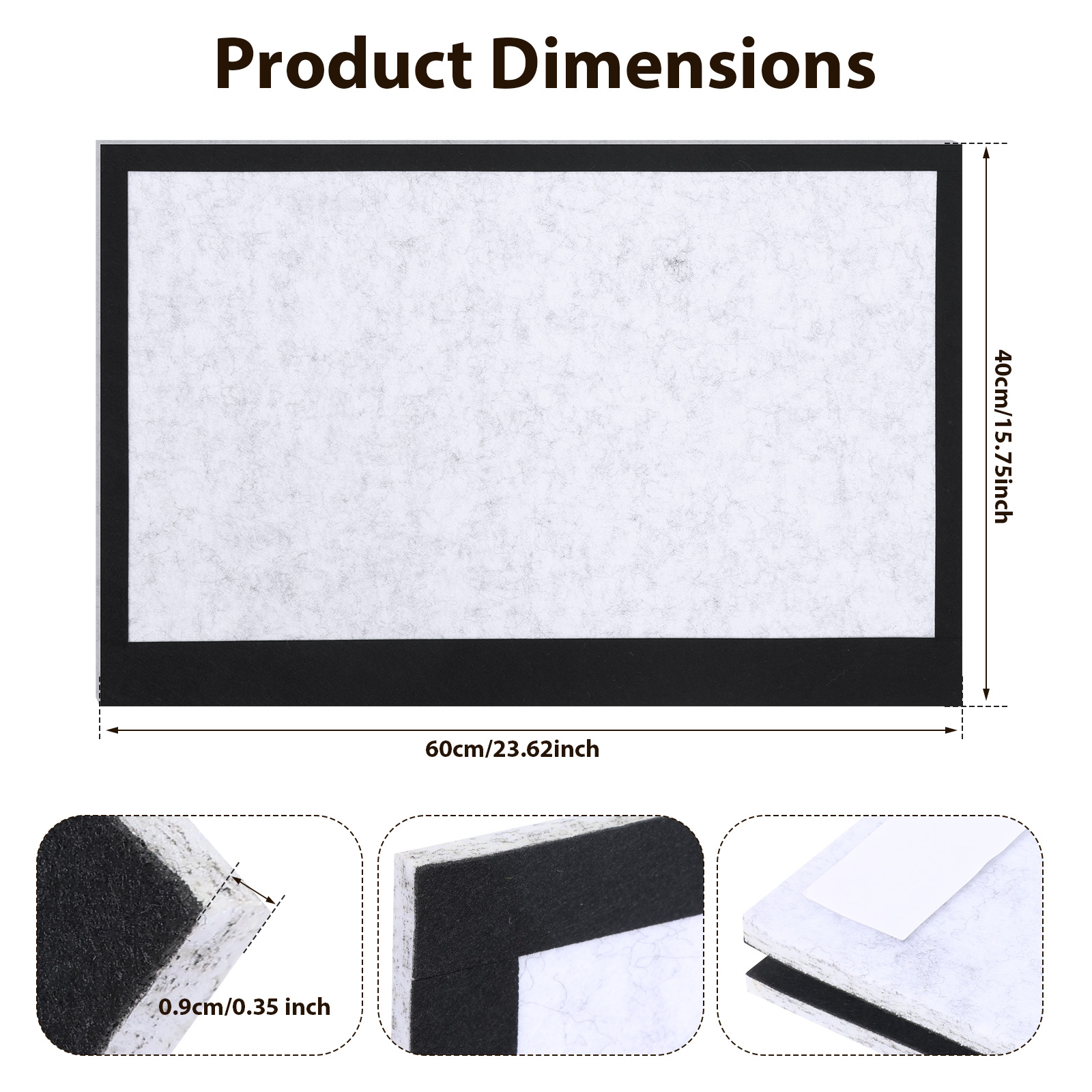Rectangular Soft Felt Pin Boar - Home Decor Wall Panels 评论和价格