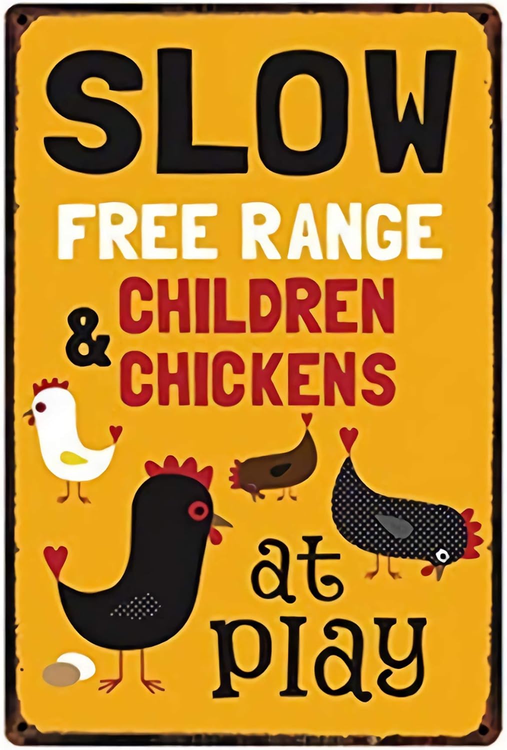 Tin Sign For Slow Free Range C - Home Decor Range 评论和价格