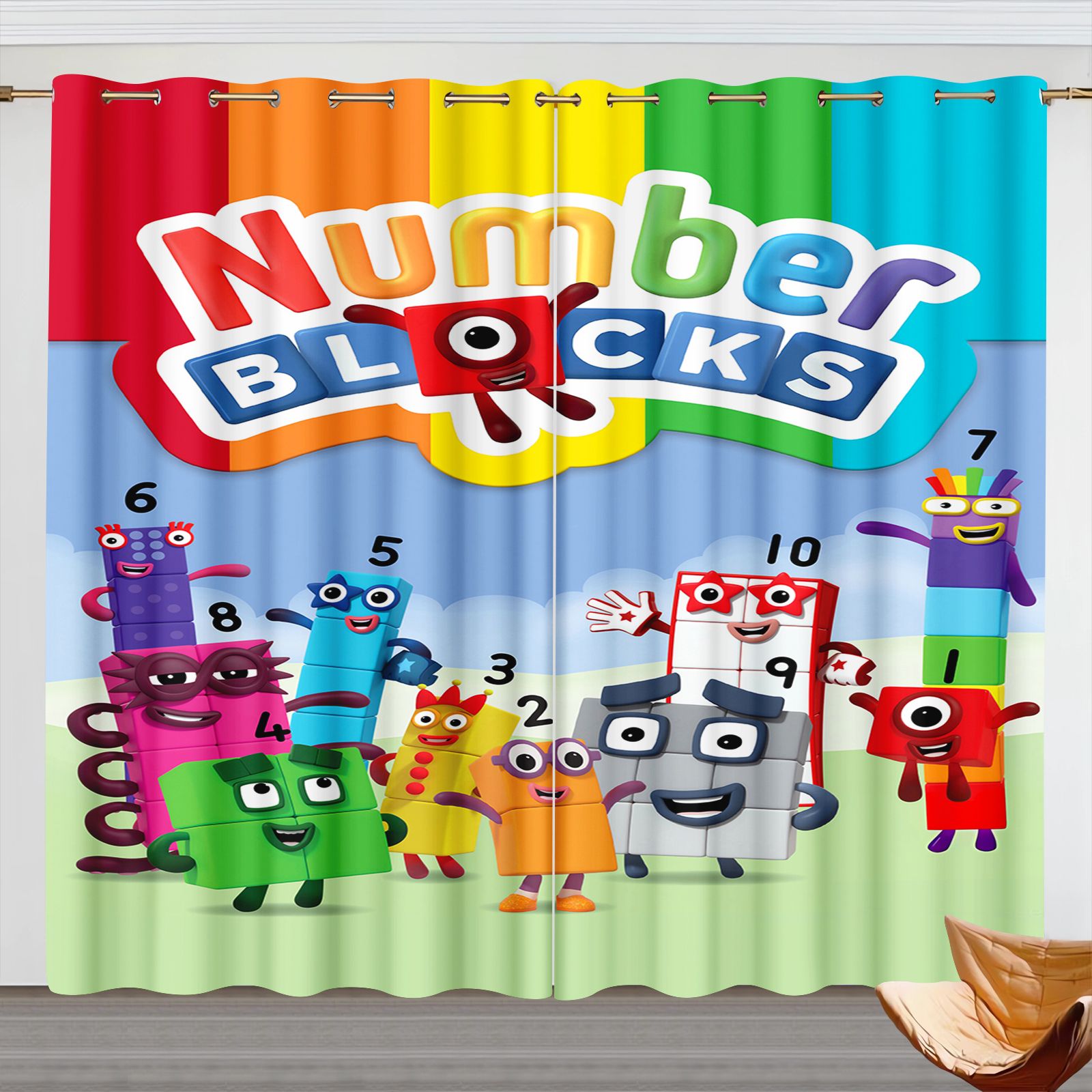 Numberblocks Cartoon Curtains, - Home Decor Wall Panels 评论和价格