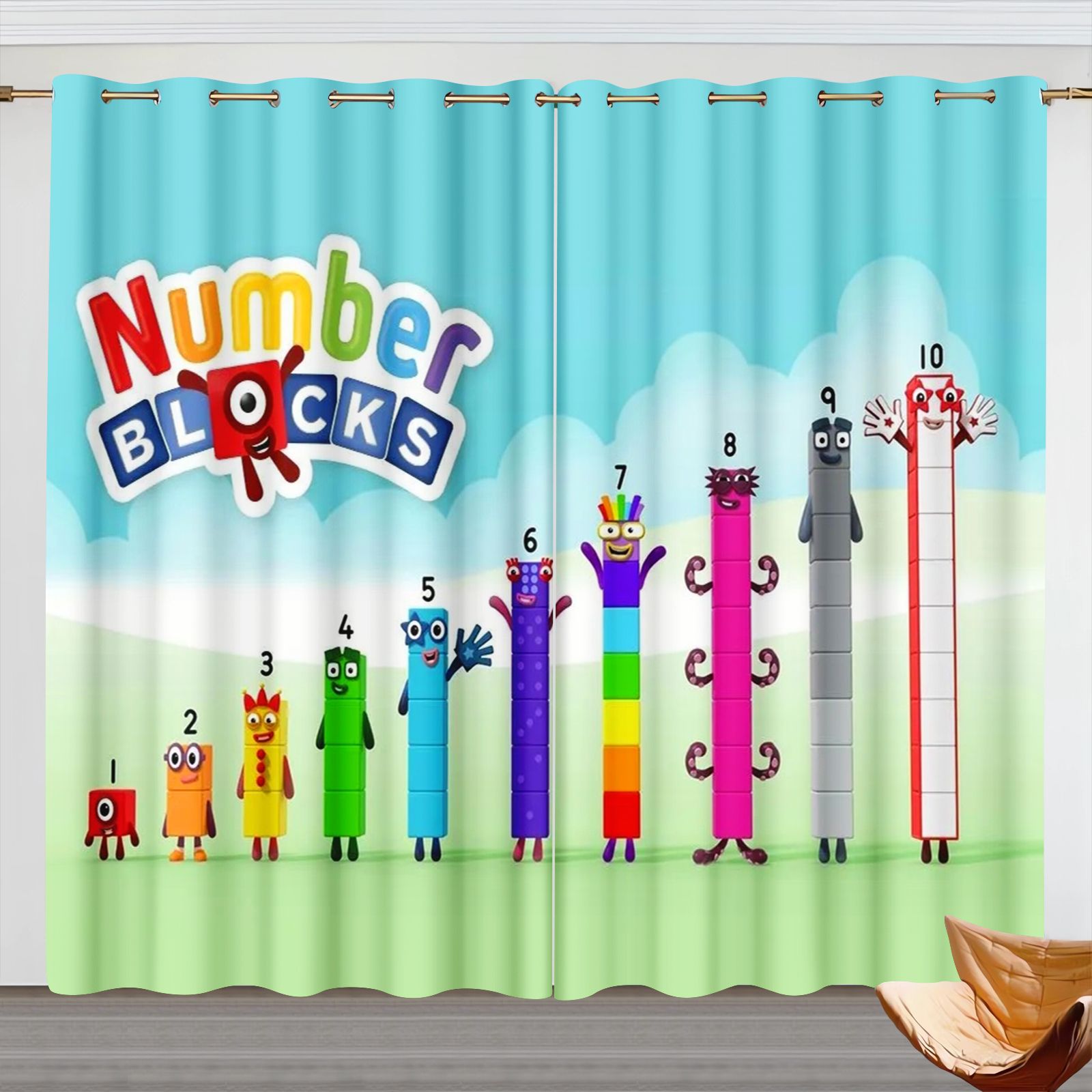 Numberblocks Cartoon Curtains, - Home Decor Wall Panels 评论和价格