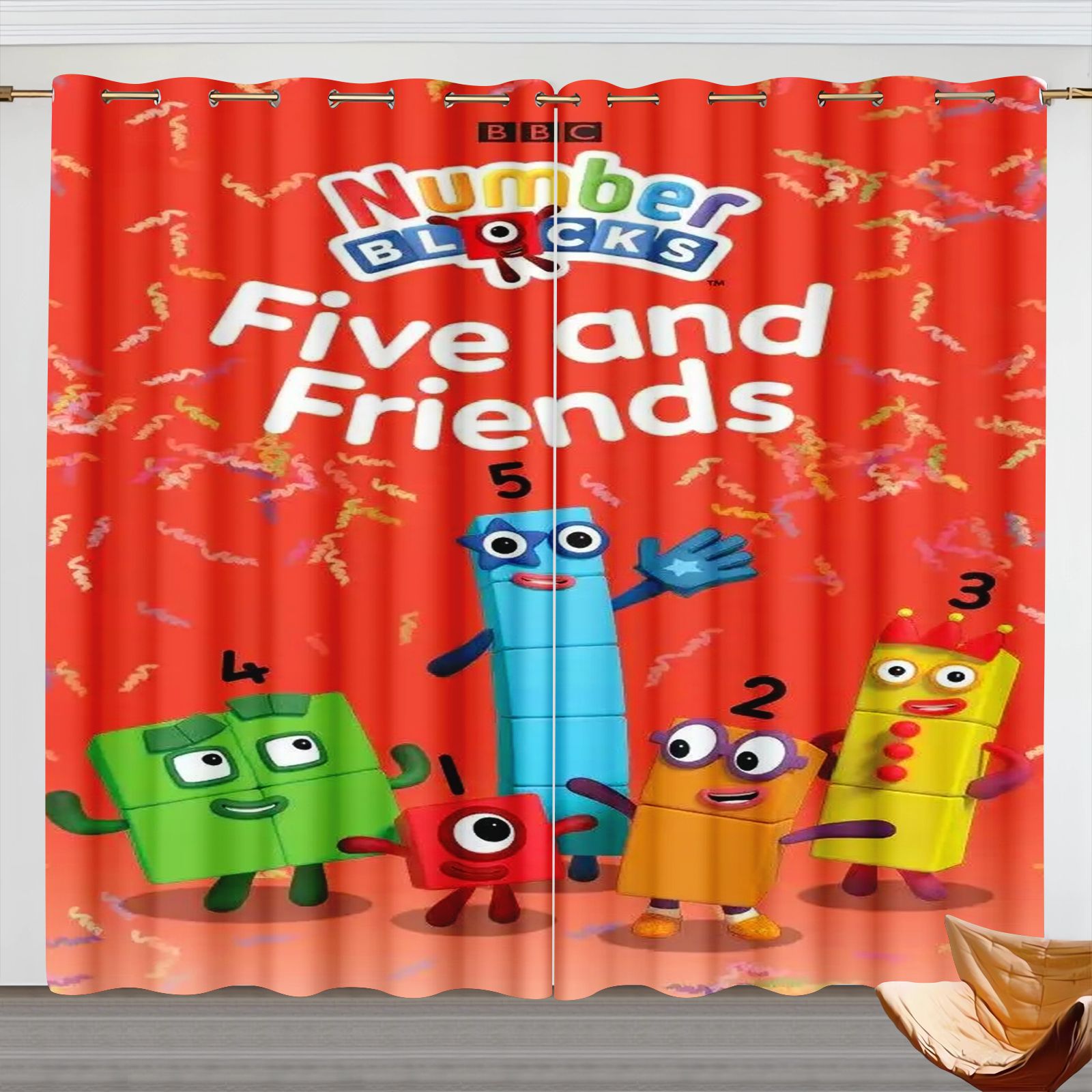 Numberblocks Cartoon Curtains, - Home Decor Wall Panels 评论和价格