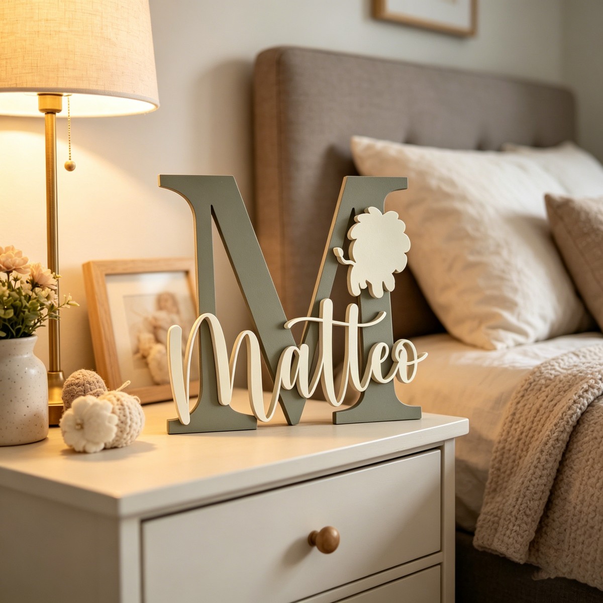 1Pc Custom Lion Name & Initial - Home Decor Halloween 评论和价格