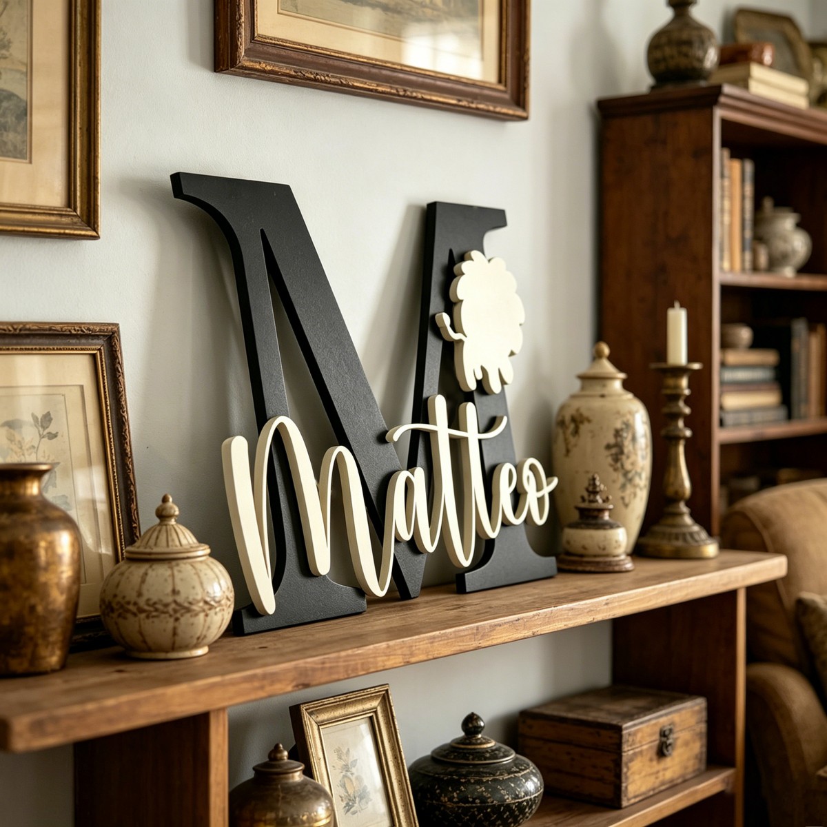 1Pc Custom Lion Name & Initial - Home Decor Halloween 评论和价格