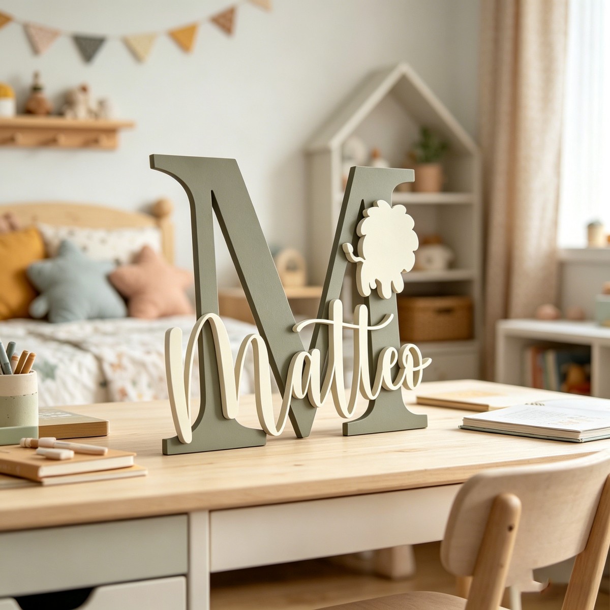 1Pc Custom Lion Name & Initial - Home Decor Halloween 评论和价格