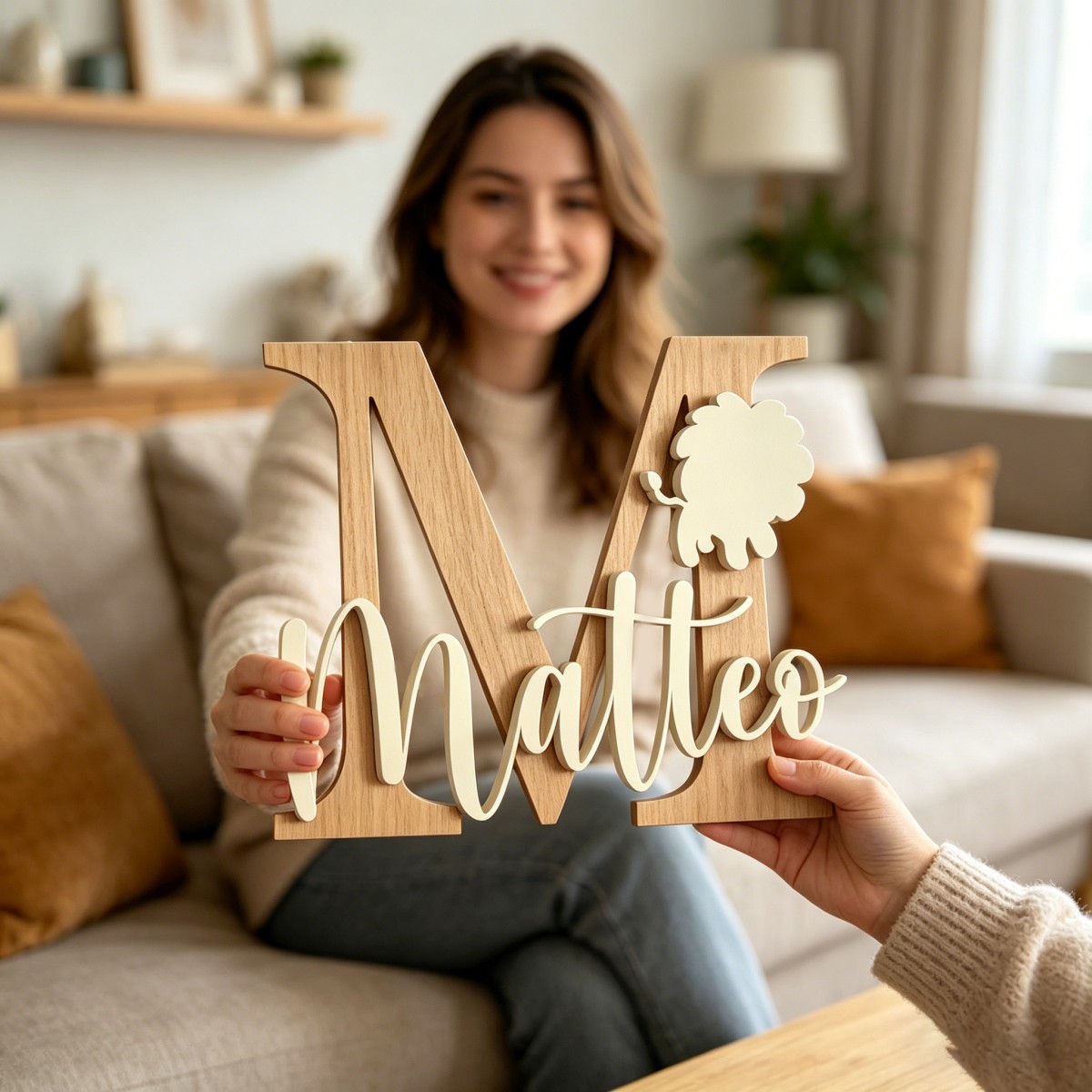 1Pc Custom Lion Name & Initial - Home Decor Halloween 评论和价格