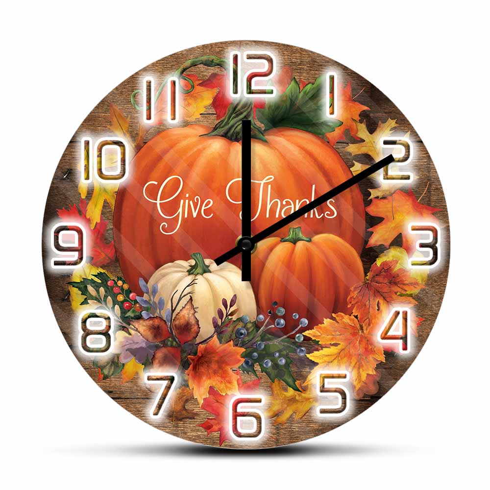 Give Thanks Blessed Wall Clock - Home Decor Design Ideas 评论和价格