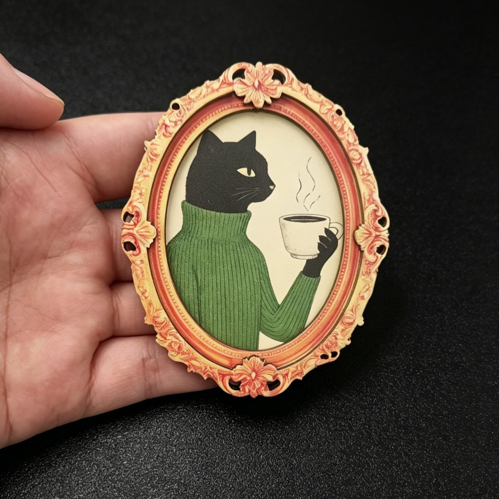 Cute Cat Refrigerator Magnet - - Home Decor White 评论和价格