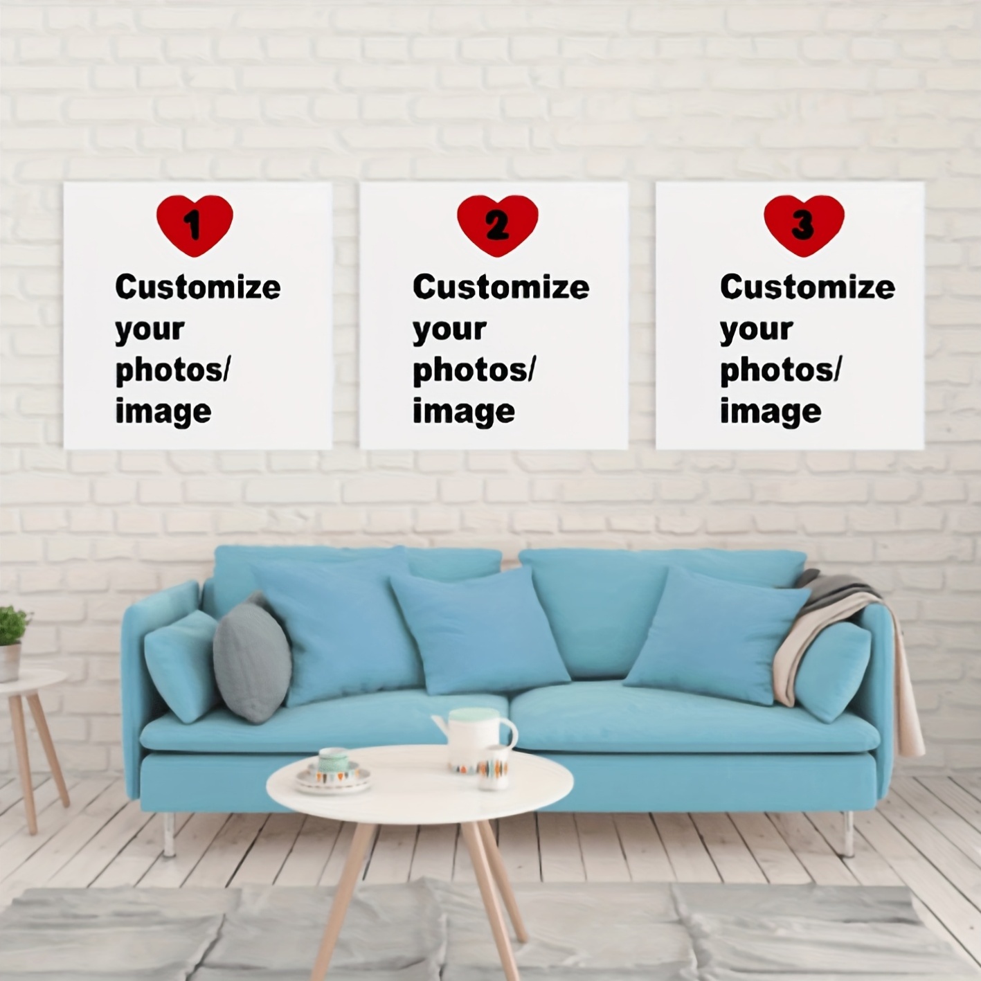 3pcs/set Custom Square Canvas  - Home Decor Theme 评论和价格