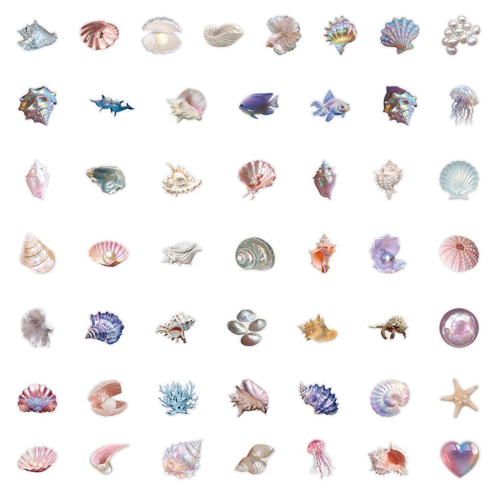 50pcs Cartoon Shell Graffiti S - Home Decor Wall Panels 评论和价格