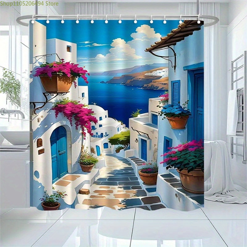 Santorini Greek Island Shower  - Home Decor Design Ideas 评论和价格